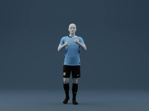 Uruguay 2024 Home Jersey 3D Model