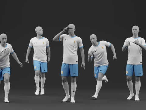 Uruguay 2024 Away Jersey 3D Model
