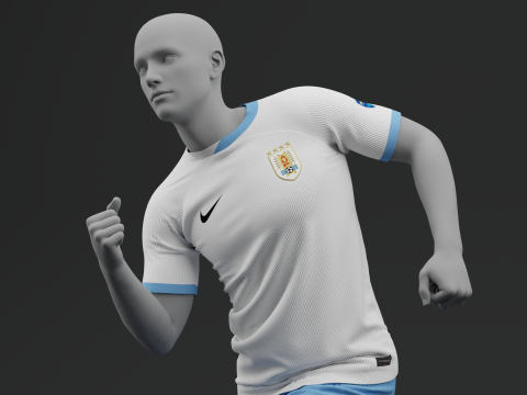 Uruguay 2024 Away Jersey 3D Model