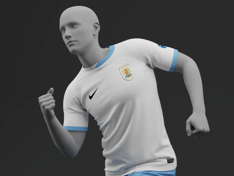 Uruguay 2024 Away Jersey 3D Model