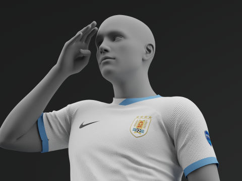 Uruguay 2024 Away Jersey 3D Model