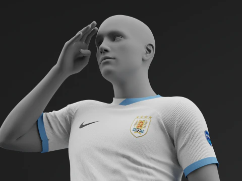 Uruguay 2024 Away Jersey 3D Model