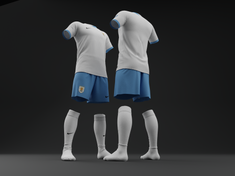 Uruguay 2024 Away Jersey 3D Model