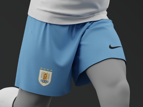 Uruguay 2024 Away Jersey 3D Model