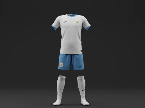 Uruguay 2024 Away Jersey 3D Model