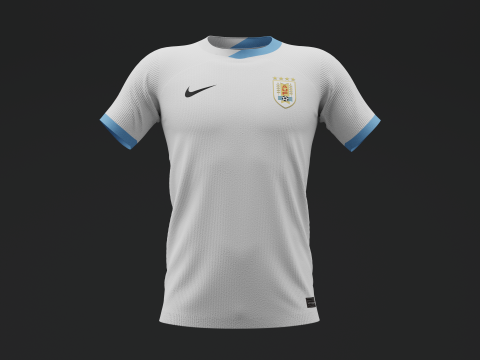 Uruguay 2024 Away Jersey 3D Model