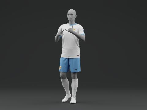 Uruguay 2024 Away Jersey 3D Model