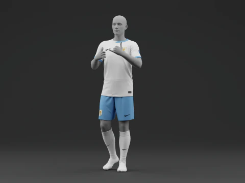 Uruguay 2024 Away Jersey 3D Model