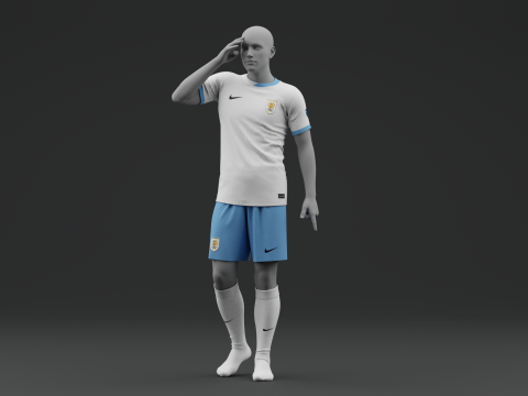 Uruguay 2024 Away Jersey 3D Model