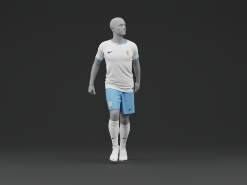 Uruguay 2024 Away Jersey 3D Model