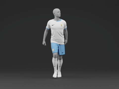 Uruguay 2024 Away Jersey 3D Model