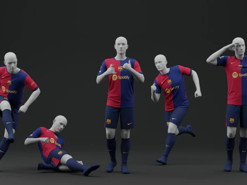 Футболка ФК Барселона 2024 Домашня 3D Модель