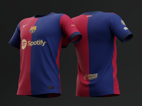 FC Barcelona 2024 Home Jersey 3D Model