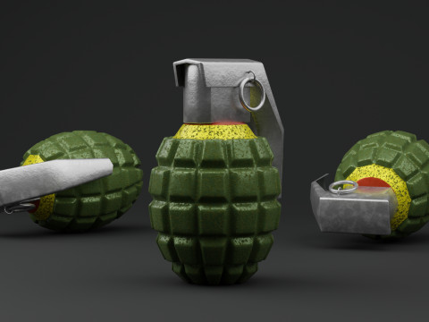 MK2 Grenade Model 3D