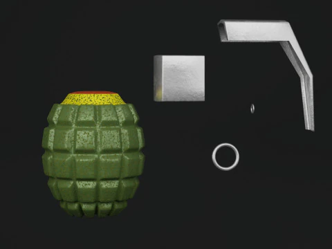 MK2 Grenade 3D Model