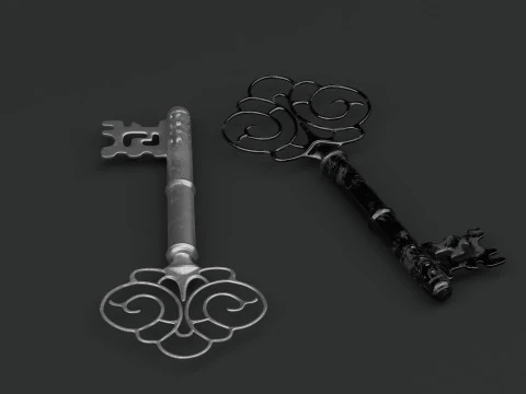 Antique Ornate Key 3D Model