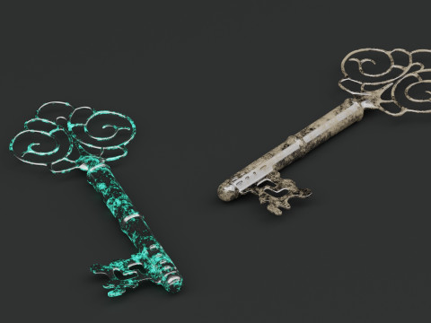 Antique Ornate Key 3D Model