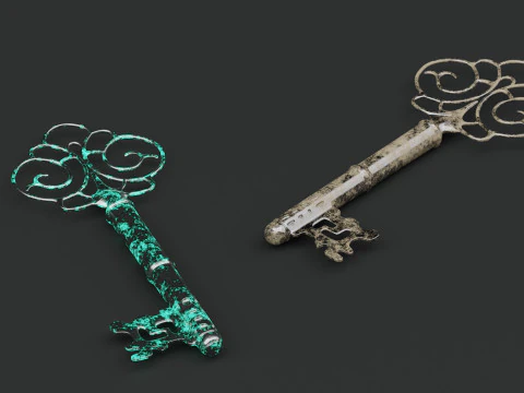 Antique Ornate Key 3D Model
