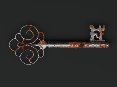 Antique Ornate Key 3D Model