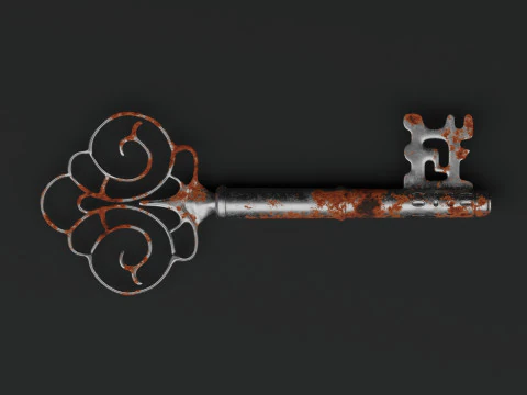 Antique Ornate Key 3D Model