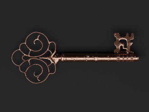 Antique Ornate Key 3D Model