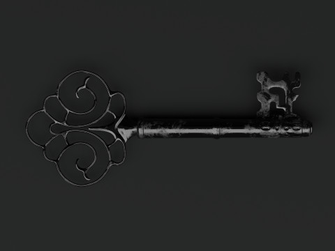 Antique Ornate Key 3D Model