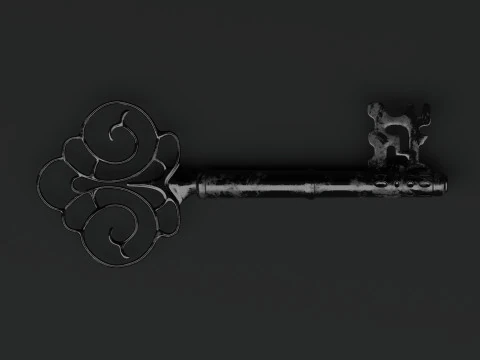 Antique Ornate Key 3D Model