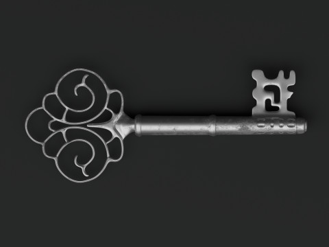 Antique Ornate Key 3D Model