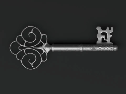 Antique Ornate Key 3D Model