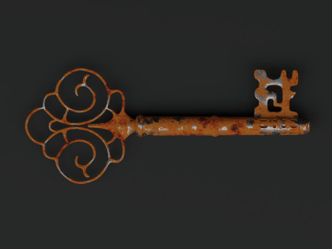 Antique Ornate Key 3D Model