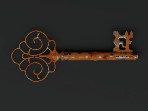 Antique Ornate Key 3D Model