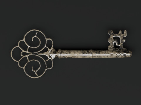 Antique Ornate Key 3D Model