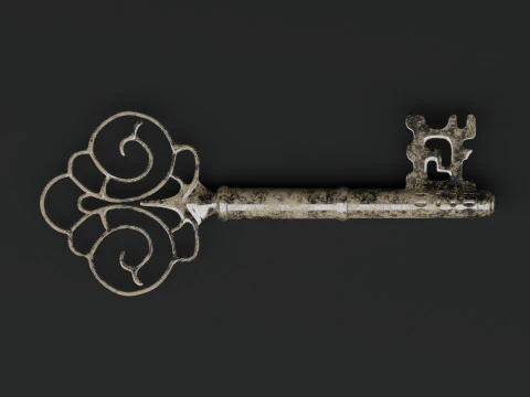 Antique Ornate Key 3D Model