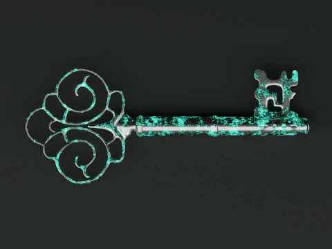 Antique Ornate Key 3D Model