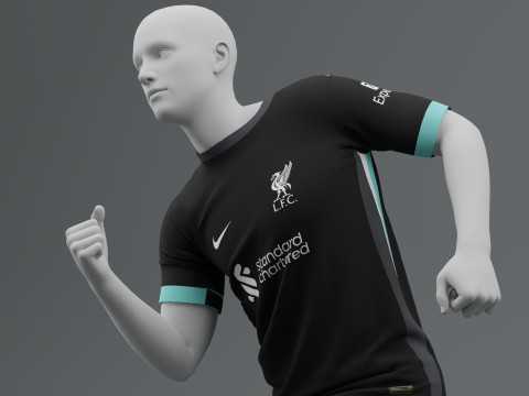 Liverpool 2024 Away Jersey Model 3D