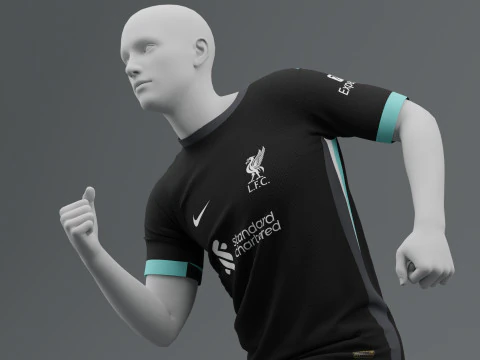 Liverpool 2024 Away Jersey 3D Model