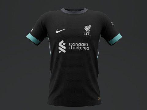 Liverpool 2024 Away Jersey Model 3D