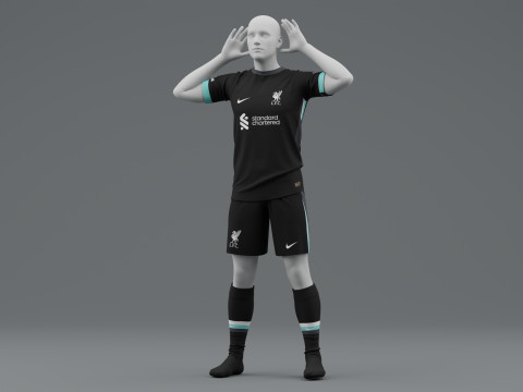 Liverpool 2024 Away Jersey Model 3D