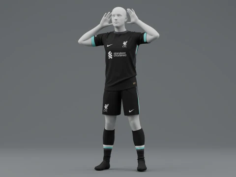 Liverpool 2024 Away Jersey 3D Model