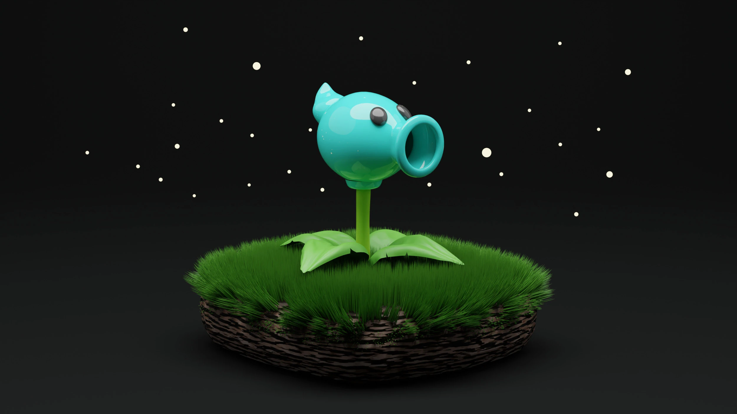 Droplet Shooter Plants Vs Zombies 3D Model .c4d .max .obj .3ds .fbx .stl .blend 