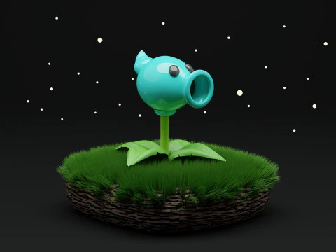 Droplet Shooter Planten versus zombies 3D Model