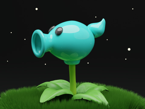 Droplet Shooter Plants Vs Zombies Model 3D