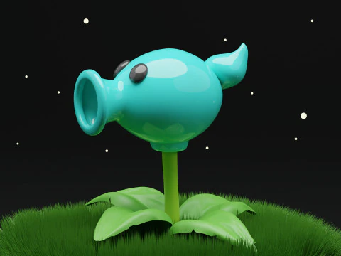 Droplet Shooter Plants Vs Zombies 3D Model