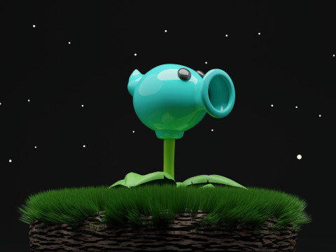 Droplet Shooter Plants Vs Zombies Model 3D