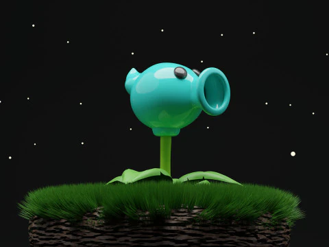 Droplet Shooter Plants Vs Zombies 3D Model