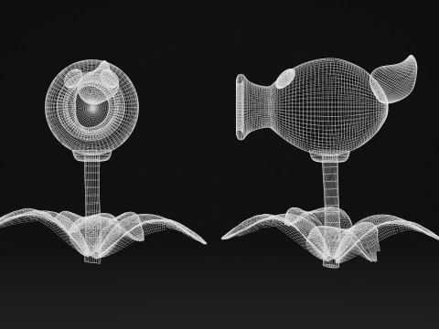 Droplet Shooter Plants Vs Zombies 3D Model
