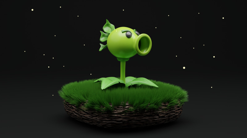 Repeater Shooter Plants Vs Zombies Modello 3D .c4d .max .obj .3ds .fbx .stl .blend 
