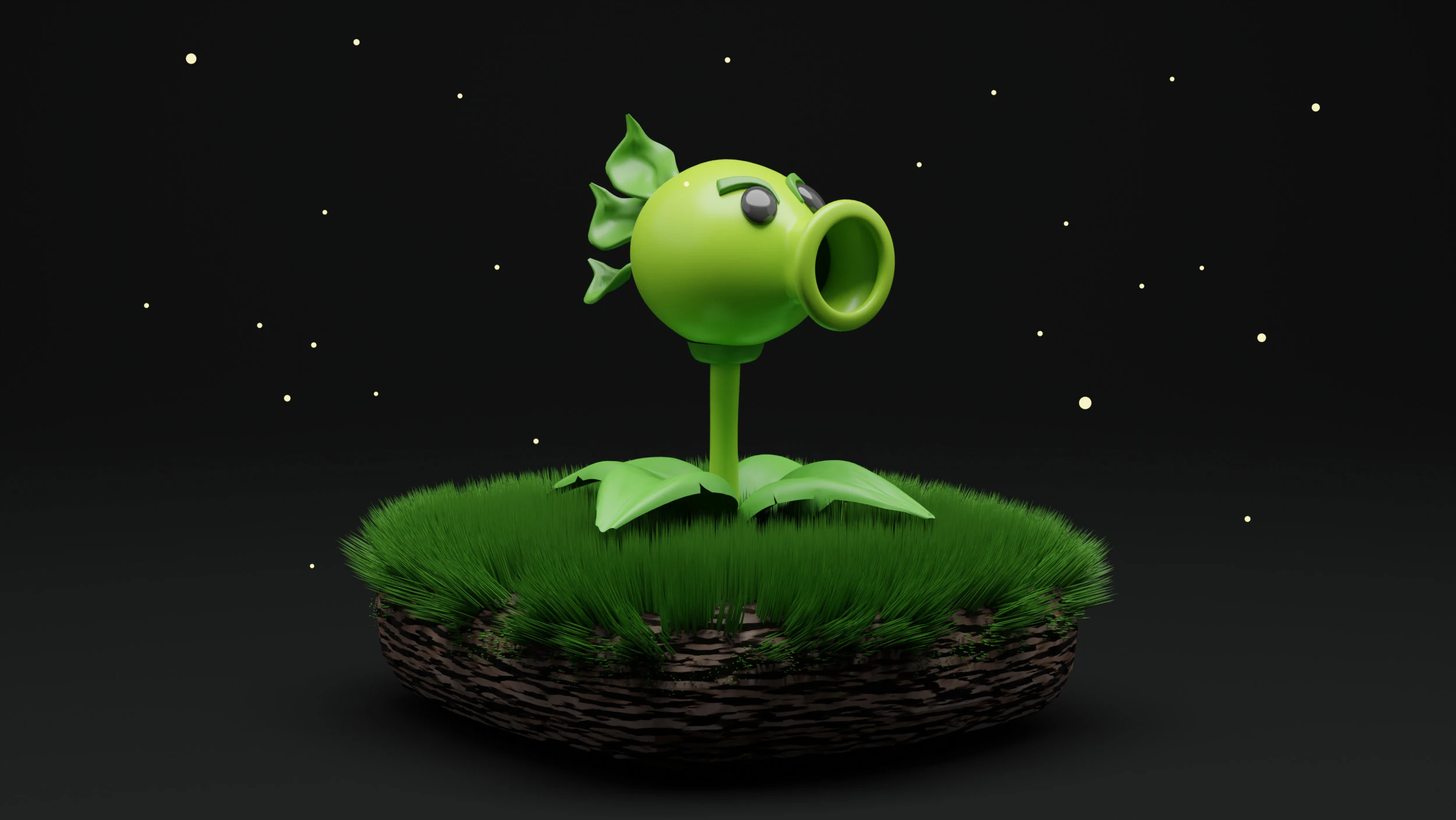 Repeater Shooter Plants Vs Zombies 3D Model .c4d .max .obj .3ds .fbx .stl .blend 