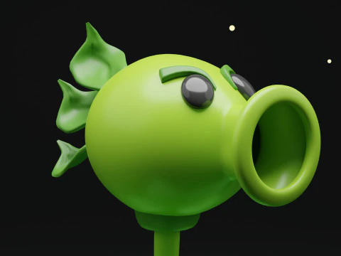 Repeater Shooter Plants Vs Zombies 3D Model