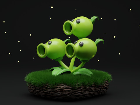 ThreePeater Plants Vs Zombies 3Dモデル